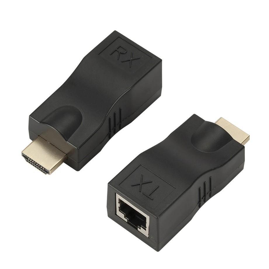 Adapter HDMI → LAN RJ-45 → HDMI kuni 30M FullHD 3D UUS! - Luutar