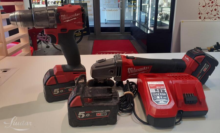 Tööriistakomplekt Milwaukee M18 CAG 125X-0X + M18 FPD2