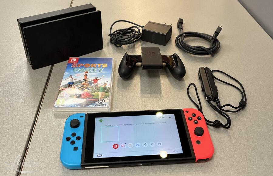 Mängukonsool Nintendo Switch V2 32GB, sinine/punane + Joy-Con juhtpuldid