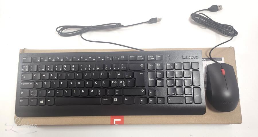 Klaviatuur + arvutihiir Lenovo Essential Wired Keyboard and Mouse Combo - Nordic - UUS!