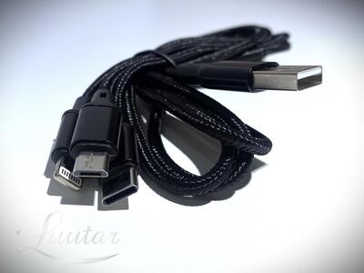 Juhe USB → Juhe 3in1 MicroUSB+Type-C+Lightning UUS!