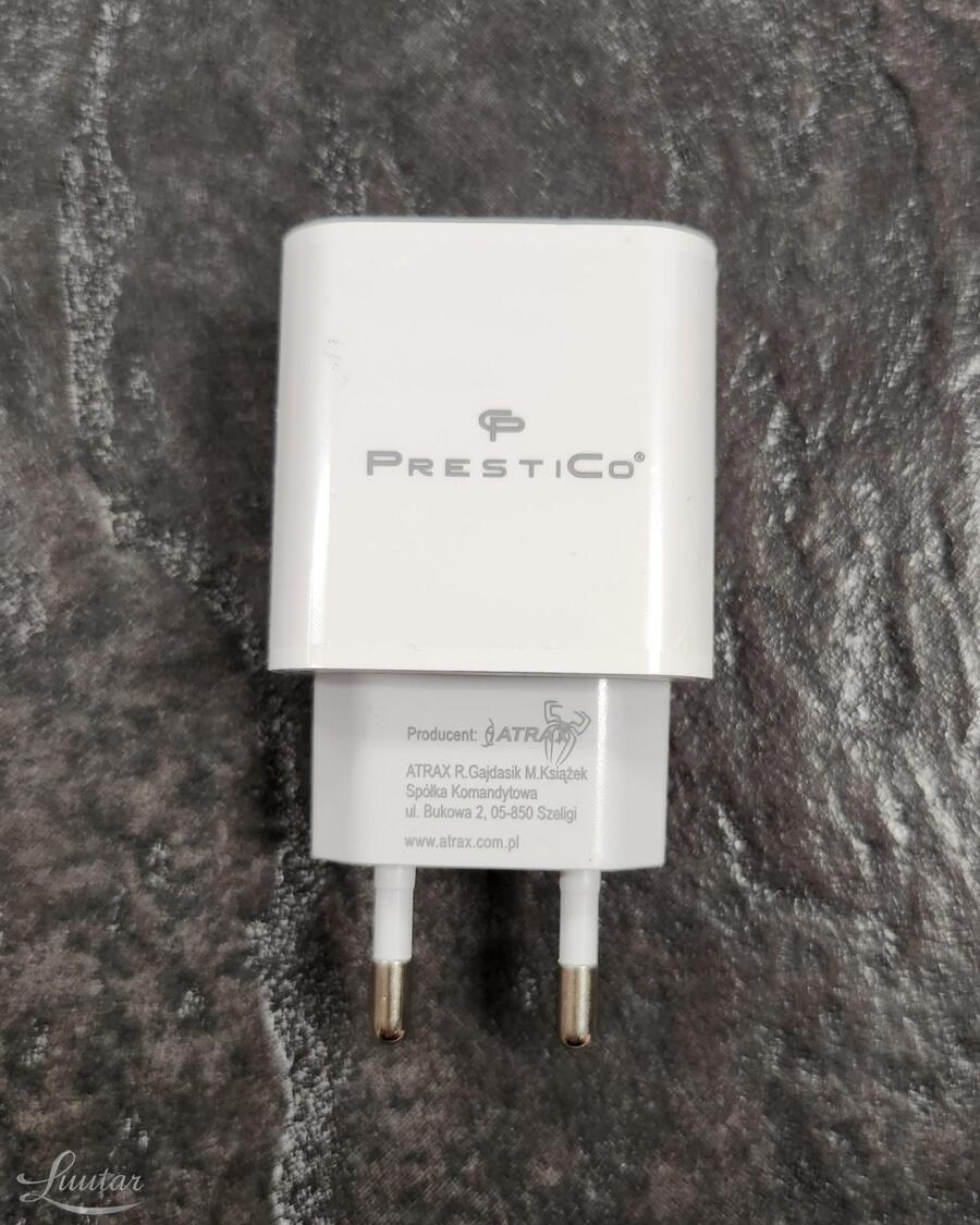 Laadija PRESTICO F8A 1xUSB Type-​C​ 20W​ PD​ white