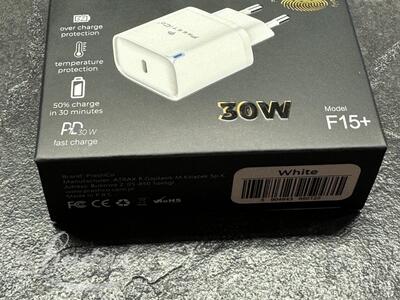 Laadija PRESTICO​ F15+​ 1xUSB​-​C​ 30W​ PD​ white