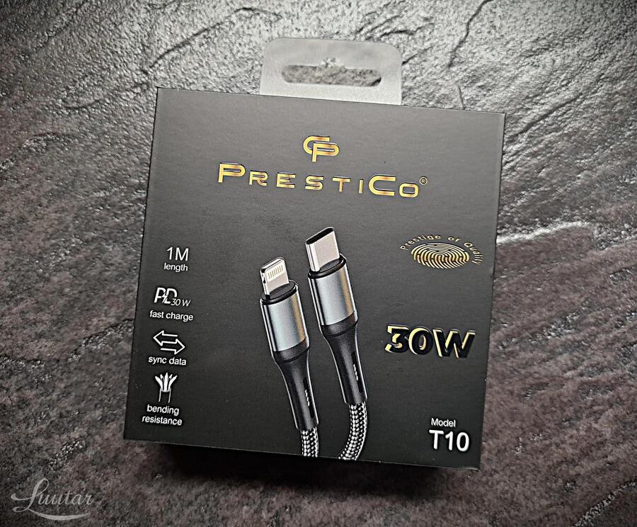 Juhe PRESTICO T10 USB Type-C - Lightning 30W PD must