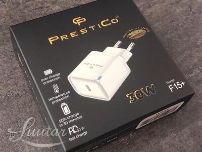 Laadija PRESTICO F15+ 1xUSB-C 30W PD white