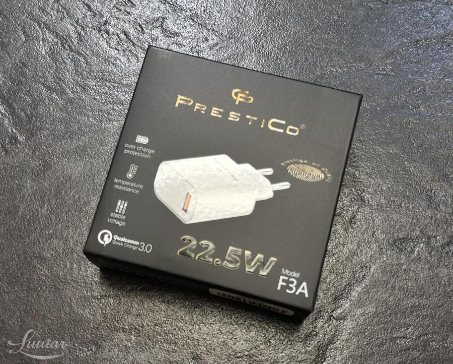 Laadija PRESTICO F3A 1xUSB 22​.​5W​ QC​ 3​.​0