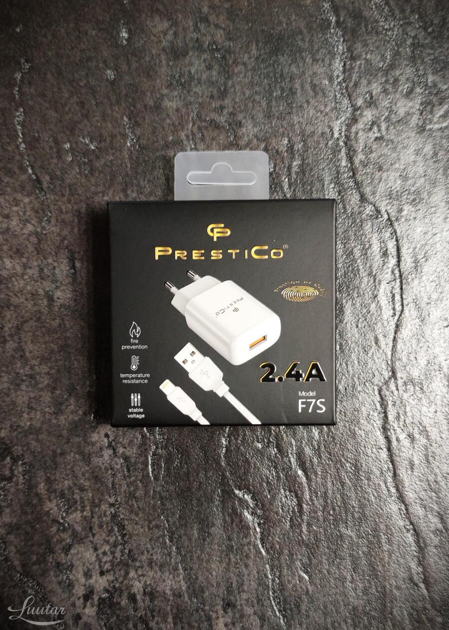 Laadija PRESTICO F7S 1xUSB+Juhe Lightning 2.4A