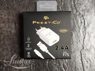 Laadija PRESTICO F7S 1xUSB+Juhe Lightning 2.4A