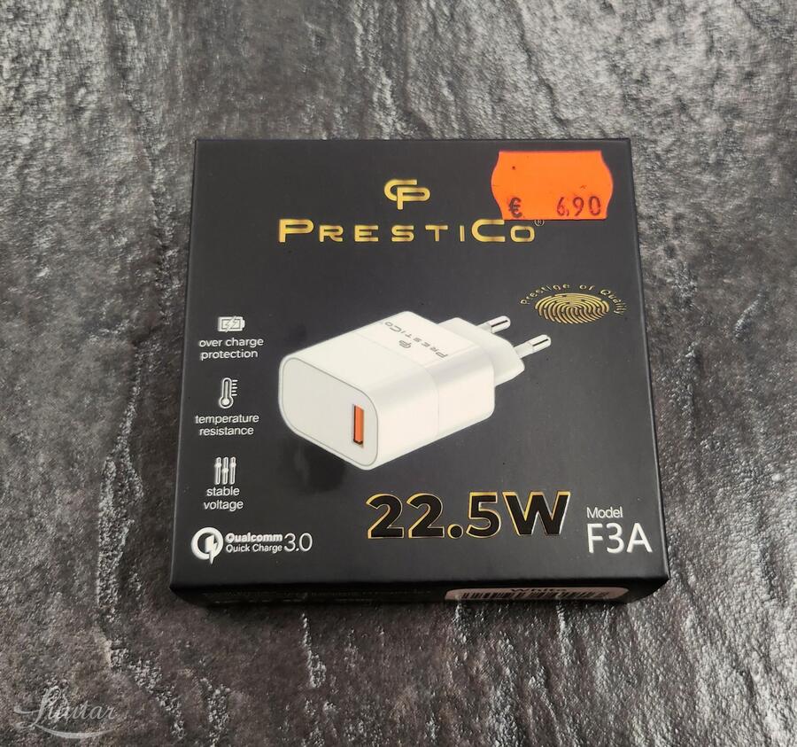 Laadija PRESTICO F3A 1xUSB 22​.​5W​ QC​ 3​.​0