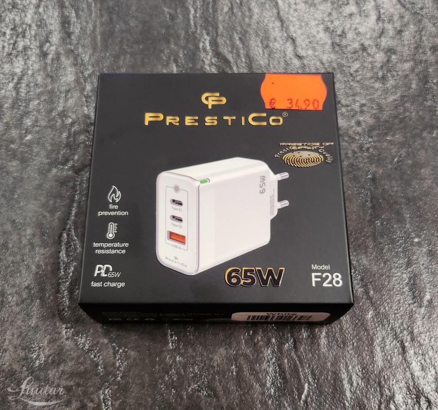 Laadija PRESTICO F28 1xUSB​ + 2xUSB Type-C ​QC​ 65W​