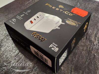 Laadija PRESTICO F28 1xUSB​ + 2xUSB Type-C ​QC​ 65W​