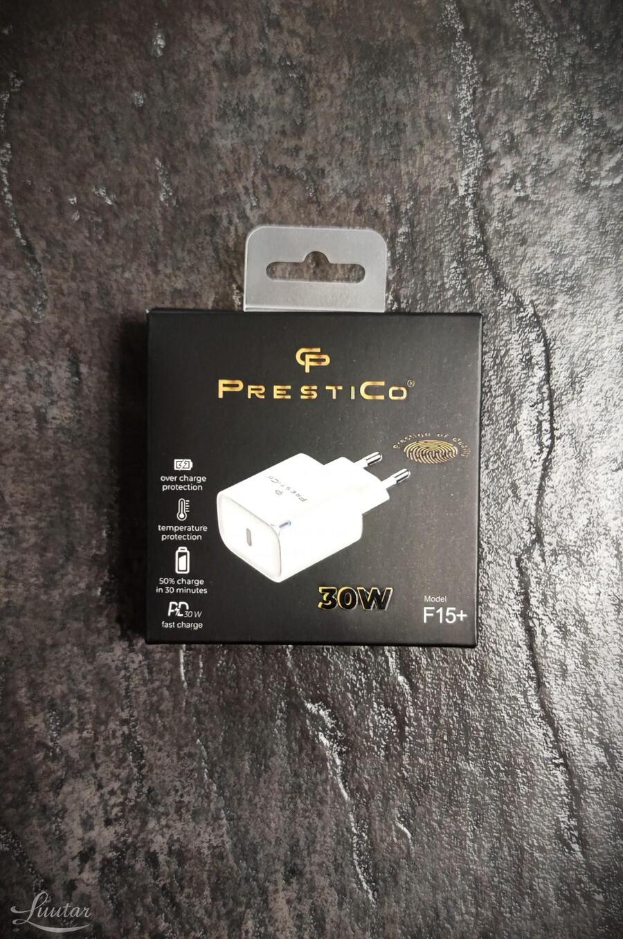 Laadija PRESTICO F15+ 1xUSB-C 30W PD UUS!