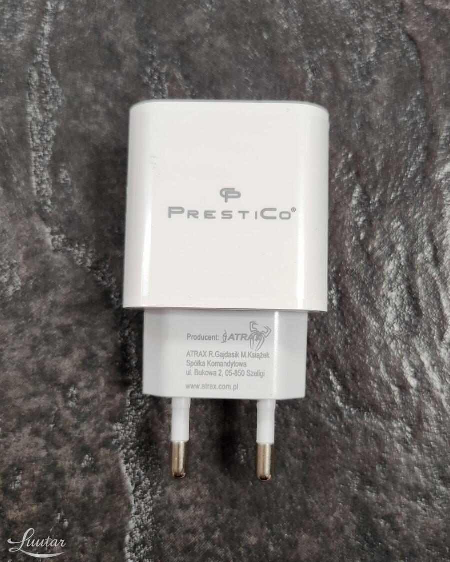 Laadija PRESTICO F8A 1xUSB Type-​C​ 20W​ PD​ white