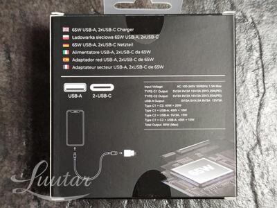 Laadija PRESTICO F28 1xUSB​ + 2xUSB Type-C ​QC​ 65W​