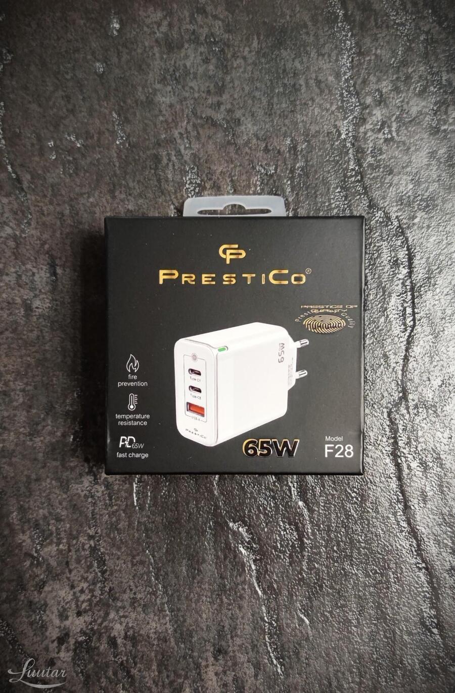 Laadija PRESTICO F28 1xUSB​ + 2xUSB Type-C ​QC​ 65W​ UUS!