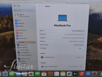 Sülearvuti Apple MacBook Pro (13-inch, 2018, 4 TBT3)