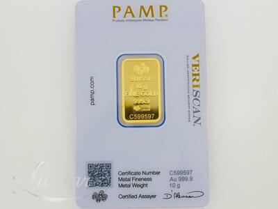 Kuldplaat 999* Pamp Suisse 10g