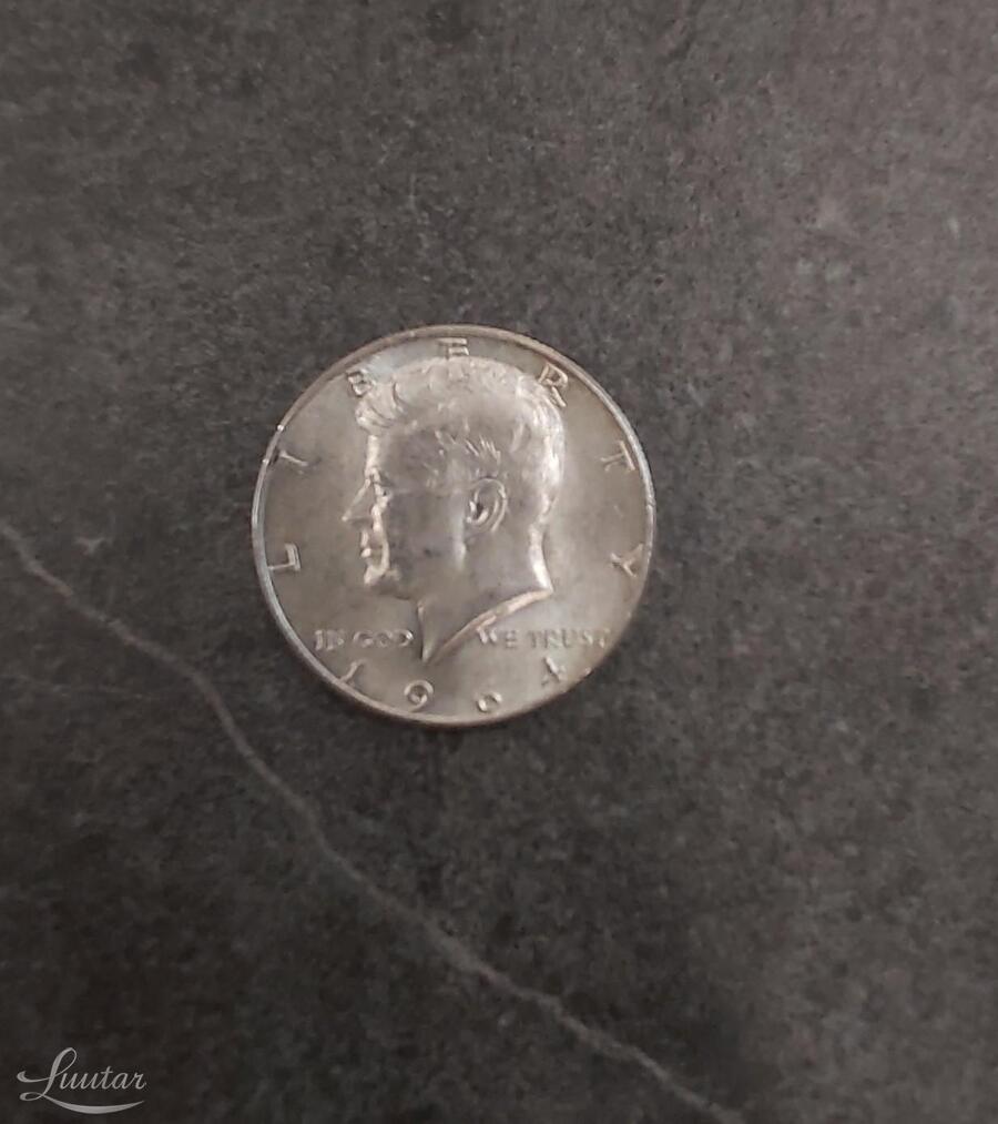 Hõbemünt 900* Liberty USA Half Dollar 1964