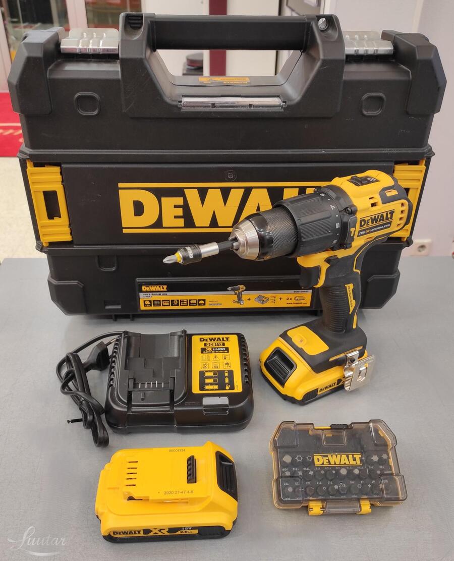 Dewalt akulööktrelli komplekt DCD709D2T